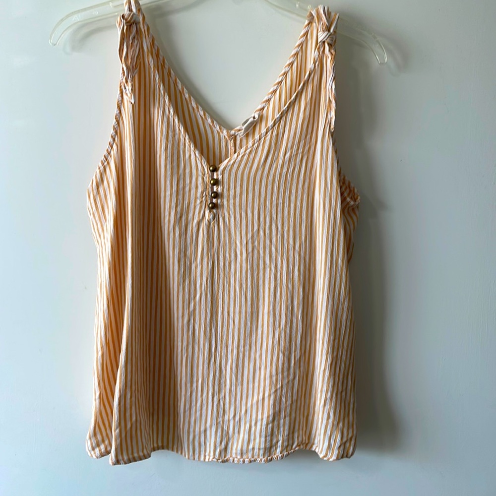 Pinstripe yellow and white blouse